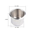 thumbnail image 4 of Cup Holder Polished Stainless Steel Recessed Rust for, 4 of 6