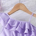thumbnail image 6 of Coerni Girls One Shoulder Flower Girl Dress Kids Toddler Lace Tulle Tutu Long Dress Princess Dresses Sequin Tulle Ball Gown, 6 of 6