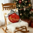 thumbnail image 6 of Xuniizn Christmas Pillow Covers 18x18 inch Xmas Decorations Soft Plush Faux Fur Wool Christmas Throw Pillow Cases Winter Holiday Decor for Sofa Living Room, 6 of 7