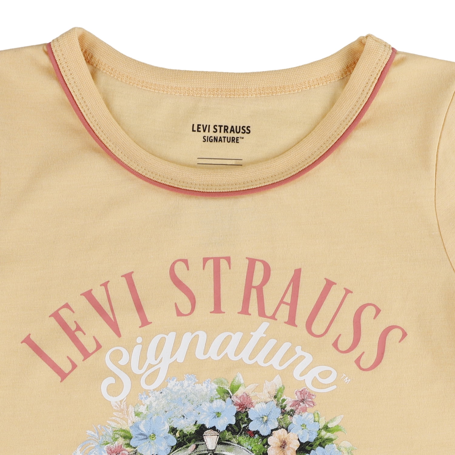 Levi Strauss Signature Girls Short Sleeve Graphic Top, Sizes 4-16
