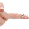 thumbnail image 3 of Solid 14k White Gold Huggie Hoop Earrings Minimalist Dainty Small Thin Huggies, 3 of 7