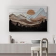 thumbnail image 2 of PixonSign Canvas Print Wall Art Mountain Range Forest Sunrise Nature Wilderness Digital Art Wood Panel Landscape Farmhouse/Country Relax/Calm/Cozy Geometric Abstract - 12"x18", 2 of 5
