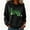 Shirts-740Black, variant on LEKWK St Patricks Day Shirt Green Love Letter Shamrock Long Sleeve Hoodie Sweatshirts Clover Graphic Festival Pullover