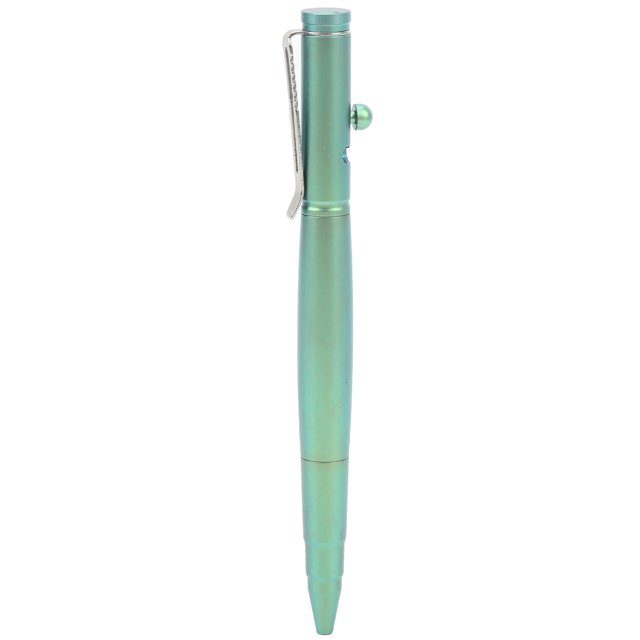 Bolígrafo de acción con perno, bolígrafo de aleación de titanio, bolígrafo de negocios de acero inoxidable para uso diario al aire libre, verde