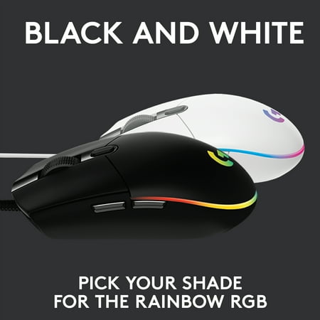 Logitech - G203 LIGHTSYNC Wired Optical Gaming Mouse with 8,000 DPI sensor - White