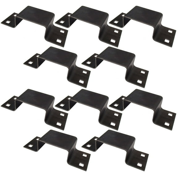 RAParts (10) Bolt-On Pocket Brackets for Utility Trailer Stake Body 12 Gauge Steel