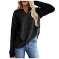 thumbnail image 1 of WEAIXIMIUNG Sweatshirt Blankets for Adults Women's Casual Long Sleeve Color Block Oversized Sweatshirt Solid Color Fall Winter Pullover Top, 1 of 6