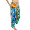thumbnail image 6 of Salouo Bright Paper Cactus Scene Print Women's Pajama Pants Casual Loose Sweatpants PJs Flowy Pants Drawstring Palazzo for Women Wide Leg Pants Lounge Pajama -Medium, 6 of 8