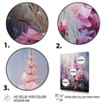 thumbnail image 3 of Designart "Purple Pink Herbs love expression II" Floral Floater Framed Wall Decor, 3 of 7