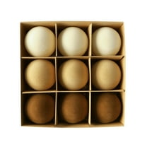 Linnome 9-Piece Velvet Flocked Christmas Ball Ornaments Set, 3.15 Inch Plastic Decorative Hanging Spheres for Xmas Tree Decor, Festive Indoor Holiday Home Party Decoration