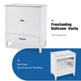 thumbnail image 6 of ENSHUI 30" Bathroom Vanity with Sink, Solid Wood Floor Standing Bathroom Vanity Cabinet with 1 Soft Close Drawer, Modern Bathroom Vanities with Adjustable Shelf, White, 6 of 9