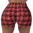 thumbnail image 2 of Pofeuu Christmas With Snowflakes Print Workout Shorts for Women Scrunch Butt Lifting High Waisted Yoga Gym Seamless Booty Biker Shorts-Small, 2 of 8