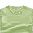 thumbnail image 6 of Hessimy Girls Short Sleeve T Shirts Loose Fit Curve Hem Tunic Tops(Green,120), 6 of 7