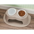 thumbnail image 3 of WeatherTech Double High Pet Feeding System 14" High Stand - BPA-Free Plastic - Tan, 3 of 5