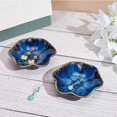 thumbnail image 3 of 2Pcs Ceramic Jewelry Tray Lotus Leaf Shape Ring Dish Holder Porcelain Trinket Tray Decorative Trinket Plate Porcelain Dipping Dish, 3 of 6