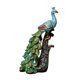 thumbnail image 3 of Estatua de pavo real, escultura animal de resina, adorno de mesa coleccionable para dormitorio Izquierda, 3 of 9