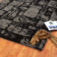 thumbnail image 2 of Ladole Rugs Contemporary Abstract Microfiber Shaggy Area Rug Brown 3x10 (2'7" x 9'10", 80cm x 300cm), 2 of 5