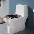 thumbnail image 3 of SEANATIVE Pink Cherry Blossom Toilet Seat Cover with Elastic Band Soft Toilet Lid Cover Elongated Toilet Seat Cover Bathroom Decor Absorbent Toilet Seat Lid Cover, 3 of 6