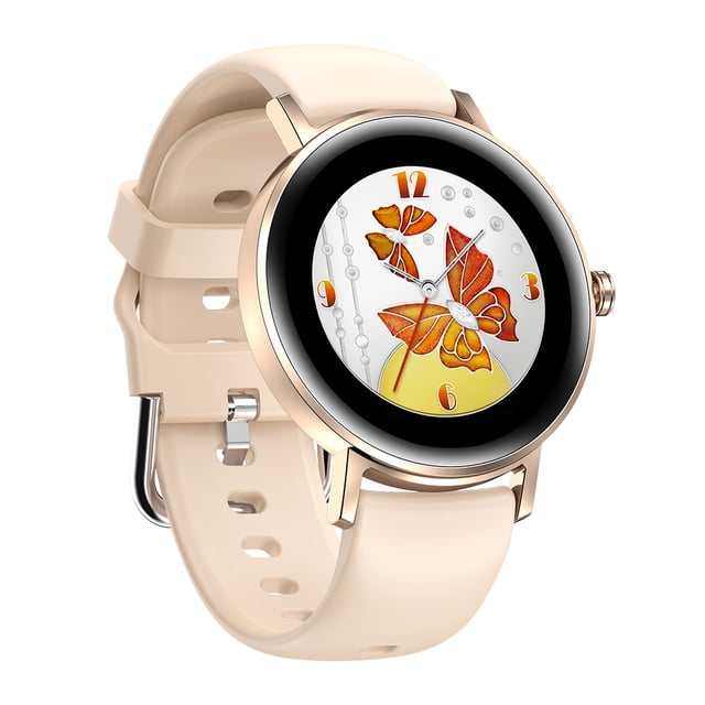 Mujer Smart Watch SmartWatch Aleación de aluminio Bluetooth Compatible con Reloj de pulsera Rastro del corazón con la pulsera Electronics Khaki Eigraketly EL005756-02B