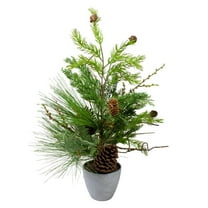2 ft. Potted Mixed Pine Cedar & Twig Artificial Christmas Tree - Unlit