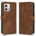 thumbnail image 3 of Wallet Case for Moto G Stylus 4G 2023,with RFID Blocking Credit Card Holder, with Wrist Strap PU Leather Magnetic Folio Kickstand Shockproof Women Men Phone case, brown, 3 of 10