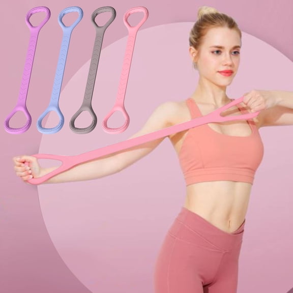 Yoga Stretching Belt Resistance Bands | Elastic Exercise Strap for Pilates Dance Fitness | Portable Durable Tension Rope | Adjustable Resistance Loop | 50x10.4cm | Single Pack