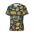 thumbnail image 3 of Rocae Colorful Hippie for Men's Moisture-Wicking Crew Tee - T-Shirt for Sports, Outdoor Activities, and Casual WearLarge, 3 of 9