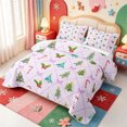 thumbnail image 3 of Manfei Cartoon Animals Quilt Full,Christmas Winter Festive Full Bedspread Sets,3-Piece,1 Coverlet and 2 Pillowcases, 3 of 7