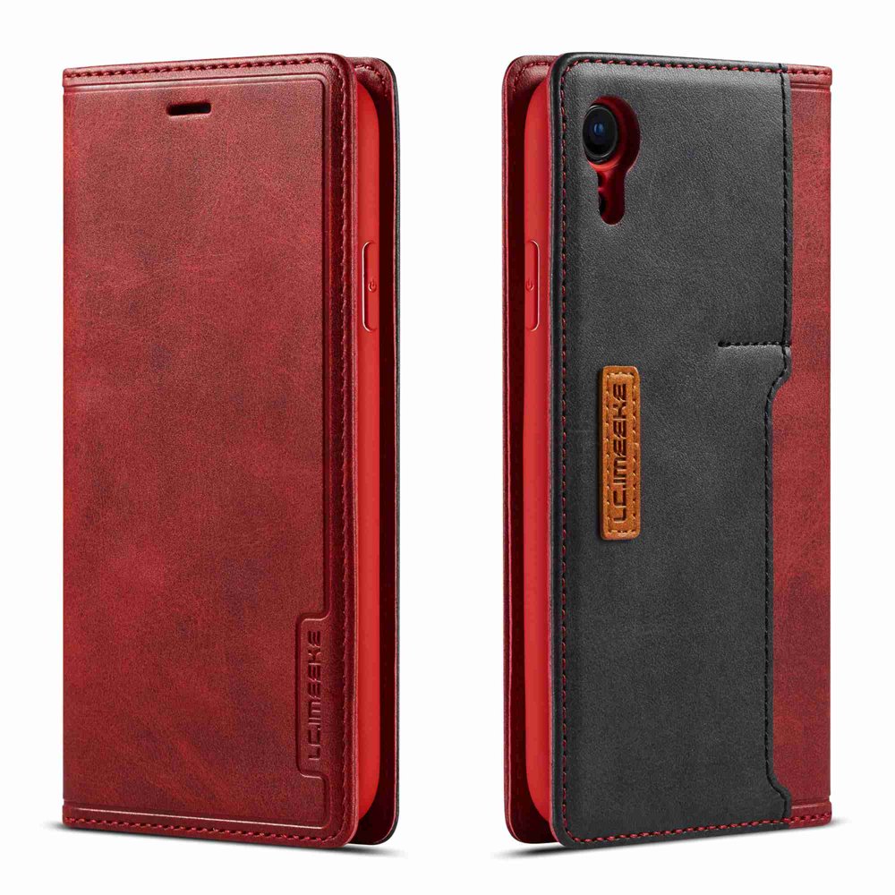 Dteck Case For iPhone XR Leather Wallet Case with Kickstand Cash Slot