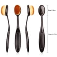 thumbnail image 3 of Pinceles de maquillaje, cepillo de dientes cosmético ovalado, cepillo para polvos faciales y colorete profesional, herramienta de maquillaje, 3 of 8