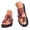 Red, variant on Slide Sandals for Women Bohemian Toe Ring Flat Gladiator Flip Flops Hollow out Open Toe Summer Slippers for Beach Vacation (Blue,6)