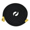 thumbnail image 2 of Expandable Garden Hose 100FT/75FT/50FT/25FT with 3/4" Solid Brass Connector, Flexible Garden Watering Hose Reels, Black, 2 of 6