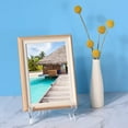 thumbnail image 3 of uxcell 2pcs 6.3" Acrylic Easel Stand, Folding Display Plate Holder Clear for Decorative Picture Frame, 3 of 5