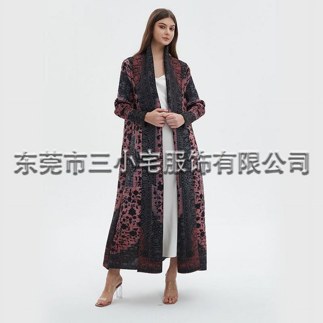 Pleats Elegant Pleated Long Trench Coat 2024 Spring And Summer New Long Robe Coat Jacket Cape Print Fashion