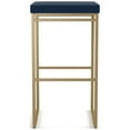 thumbnail image 2 of Amisco Easy 26 in. Counter Stool - Blue Polyurethane / Golden Metal, 2 of 8