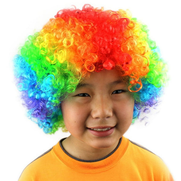 Rainbow wigs for kids outlet
