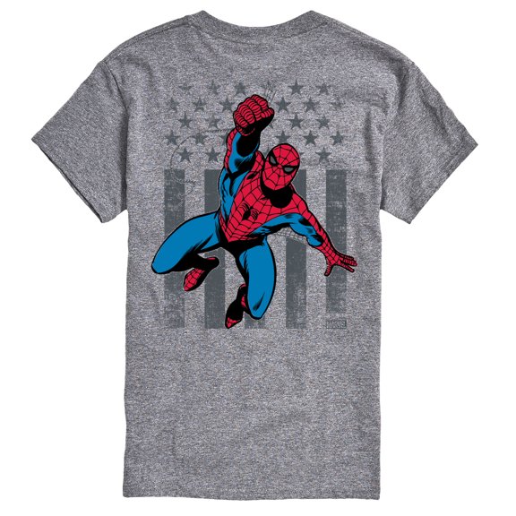 Marvel Spider-Man - USA Flag - Men's Short Sleeve Graphic T-Shirt