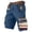 Dark Blue, variant on Us 250th Anniversary Dual Flag Patch Cargo Shorts with Multiple Pockets and Relaxed Fit, Awesome For Memorial Day Gatherings Backyard Grills Light Green XL