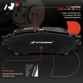 thumbnail image 6 of A-Premium 11.42 in (290 mm) Rear Solid Disc Brake Rotors + Ceramic Pads Kit Compatible with Select Toyota Models - Prius V 2012-2017, Mirai 2016-2018, 6-PC Set, 6 of 8