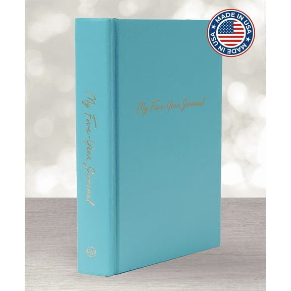 Hard Cover 5 Year Journal | The Easiest to Use Five Year Journal | Quick and Easy Five Year Daily Journal System | 6x8.25 Inch Size (Pool Turquoise)