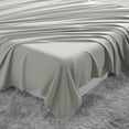 thumbnail image 4 of Super Soft 1800 Count Microfiber Flat Sheet, Durable and Anti-fading Bed Top Sheet with Hem, Twin, 66 x 96 Inches, Smoke Gray, 4 of 5