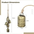 thumbnail image 2 of Vintage Brass Cowbells for Christmas Decor - Rustic Hanging Christmas Bells with Lanyard - Decorative Retro Bells for Wreaths, Front Door, Christmas Tree & Festive Home Decor, 2 of 6