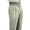 thumbnail image 4 of Men's Dress Pants Casual Zipper Pockets Elastic Waist Full Length Pants Green, 4 of 5