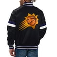 thumbnail image 2 of Men's Starter Black Phoenix Suns Home Game Satin Full-Snap Varsity Jacket, 2 of 2