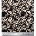 thumbnail image 1 of Soimoi Silk Fabric Camouflage Texture & Dinosaur Jungle Print Fabric by the Yard 42 Inch Wide, 1 of 1