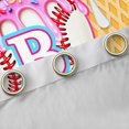thumbnail image 4 of Erosebridal Ice Cream Drip Dessert Boy Black Out Curtains,Teens Sport Baseball Letter Monogrammed B Curtains Pack of 2 (42x63 Each), 4 of 6