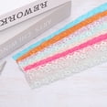 thumbnail image 5 of Unique Bargains Lace Trim 10 Yards 1.6 Inch Flower Elastic Lace Ribbons for Package Decoration Wedding Headbands Light Green, 5 of 5