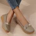 thumbnail image 4 of Women's Loafers Casual Slip on Mule Work Flats Shoes Business Casual Driving Walking Dressy Moccasins, 4 of 9