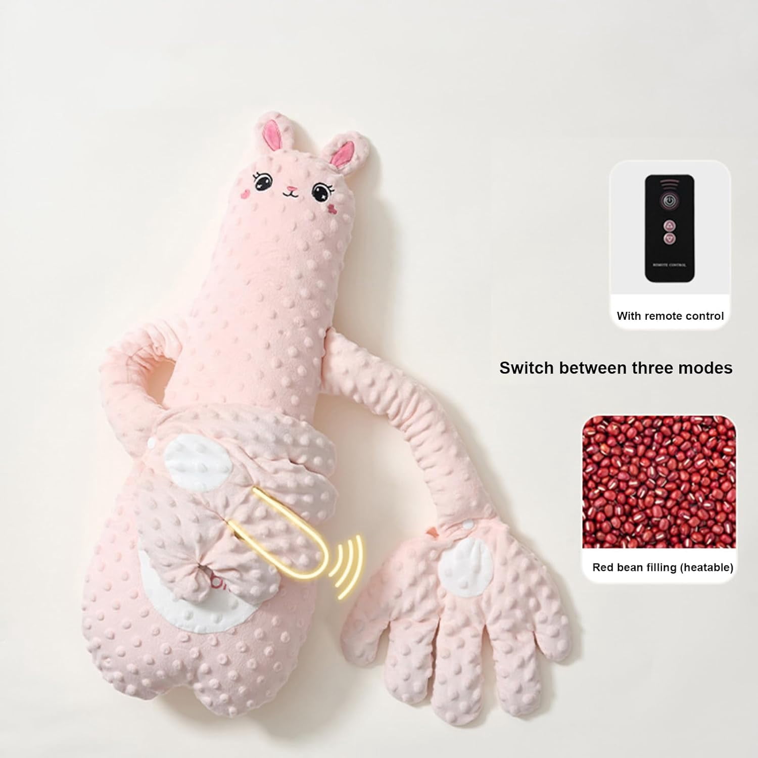 KANOHENO Patting Pillow Soother,Adjustable Mode Interactive Plush,Interactive Patting Companion with Remote Control
