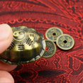 thumbnail image 4 of 1 set of Vintage Turtle Shell Decor Handcrafted Desk Ornament Unique Decor Divination Coins Brass Coin Crafts Turtle Shell Statue, 4 of 4